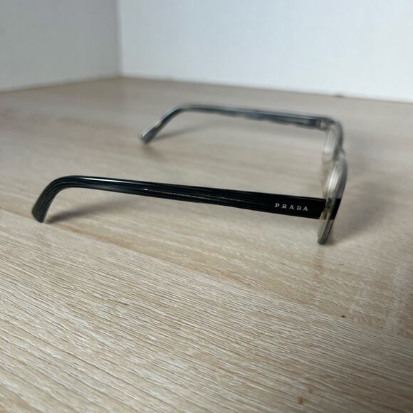 Prada VPR07E 6AW-1O1 Eyeglasses Black Striped Frames 54-14-140 Italy READ - Picture 10 of 10